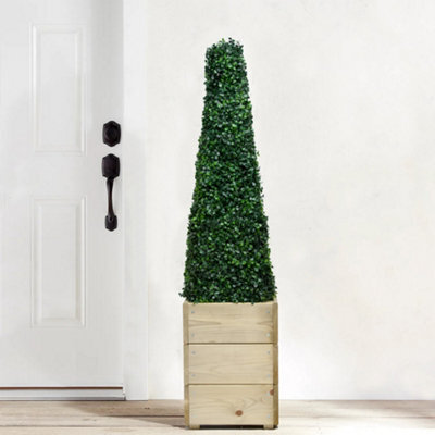 Greena Wooden Tree Tub Planter 45Cm High, 30 X 30Cm - image 1
