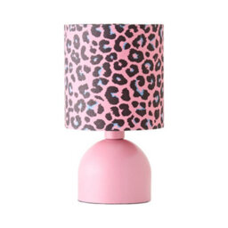 Valuelights Miley Pink Leopard Print Fabric Compact Bedside Table Lamp With Bulb - thumbnail 6