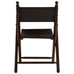 Orsina Timeless Design Teak And Black Folding Chair, Versatile Garden Chair For Outdoor, Space Saving Camping Chair - thumbnail 5