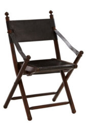 Orsina Timeless Design Teak And Black Folding Chair, Versatile Garden Chair For Outdoor, Space Saving Camping Chair - thumbnail 6