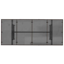 Walplus Garden Table With Glass Top Brown 190X80X74 Cm Poly Rattan - thumbnail 7