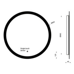 FNX Bathrooms Lunar Led Mirror With Demister Pad 800 Dia Wall Mounted Bathroom Mirror - thumbnail 6