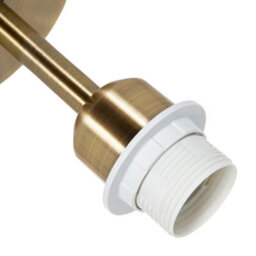 Happy Homewares Brushed Antique Brass Ceiling Light Fitting For Industrial Style Light Bulbs - thumbnail 4