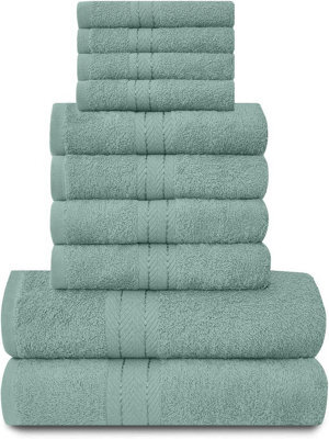 Gaveno Cavailia 10 Piece Toronto Towel Bale Set Duck Egg Premier Super Soft And Quick Obsorbent Bath Towel - image 1