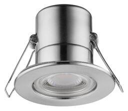 Luceco Eco Matt Silver Stainless Steel Effect Fixed Led Fire-Rated Cool White Downlight 5W Ip65, Pack Of 6 - thumbnail 2
