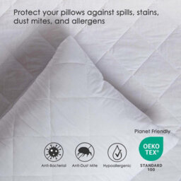 Homescapes Cotton Rich Quilted Pillow Protectors 40 X 80 Cm, Pack Of 4 - thumbnail 5