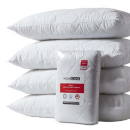 Homescapes Cotton Rich Quilted Pillow Protectors 40 X 80 Cm, Pack Of 4