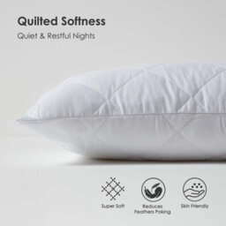 Homescapes Cotton Rich Quilted Pillow Protectors 40 X 80 Cm, Pack Of 4 - thumbnail 3