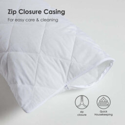 Homescapes Cotton Rich Quilted Pillow Protectors 40 X 80 Cm, Pack Of 4 - thumbnail 2