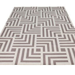 Light Grey Modern Easy To Clean Chequered Geometric Dining Room Bedroom And Living Room Rug -160Cm X 230Cm - thumbnail 8