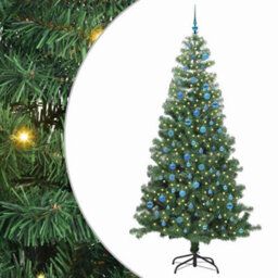 Vidaxl Christmas Tree With 300 Leds With Stand Green 240 Cm Pvc - thumbnail 1
