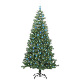 Vidaxl Christmas Tree With 300 Leds With Stand Green 240 Cm Pvc - thumbnail 2
