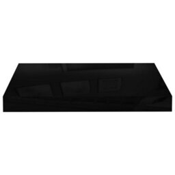 Berkfield Floating Wall Shelf High Gloss Black 40X23X3.8 Cm Mdf - thumbnail 4