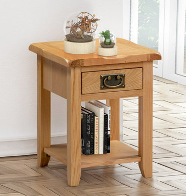 Hallowood Furniture Monchique Oak Small Lamp Table - image 1