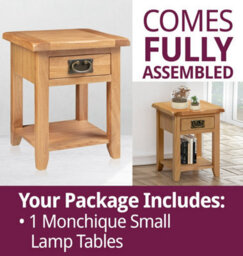 Hallowood Furniture Monchique Oak Small Lamp Table - thumbnail 7