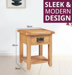 Hallowood Furniture Monchique Oak Small Lamp Table - thumbnail 3