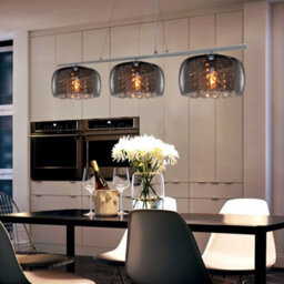 Long Life Lamps Company Modern Ceiling Crystal Droplet Pendant Light Triple Smoked Grey Glass H3103 - thumbnail 9