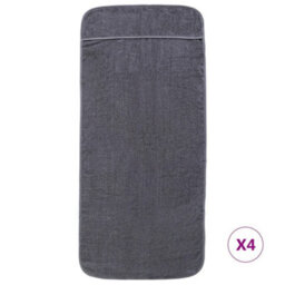 Berkfield Beach Towels 4 Pcs Anthracite 60X135 Cm Fabric 400 Gsm - thumbnail 3