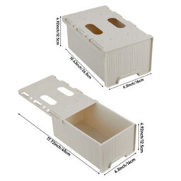 Living And Home White Under-Desk Drawer-Style Storage Organizer Box, 33Cm W X 44.5Cm D X 7.5Cm H - thumbnail 1