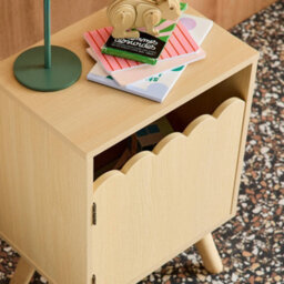Sweeek - Children's Bedside Table, Wood Decor, 1 Door, Natural, 34X23.5X52 Cm - Azur - thumbnail 6