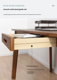Computer Desk For Student And Work- Desk With Drawers - Home Office Desk With Drawers For Bedroom, Office (100X50X75Cm) - thumbnail 6