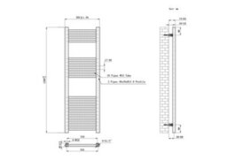 Lux Heat White Ladder Towel Radiator 1200mm (H) X 400mm (W) - thumbnail 2