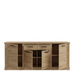Wyld Haus Seoul Artisan Oak 4 Door 2 Drawer Sideboard - thumbnail 5
