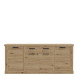 Wyld Haus Seoul Artisan Oak 4 Door 2 Drawer Sideboard - thumbnail 3