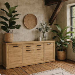 Wyld Haus Seoul Artisan Oak 4 Door 2 Drawer Sideboard