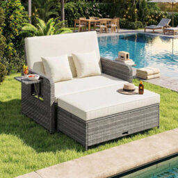 Pe Wicker Outdoor Daybed With 4-Level - thumbnail 3