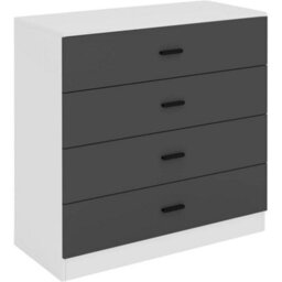 Wooden Chest Of Drawers 4-5 Drawer Modern Storage Cabinet Black - thumbnail 1