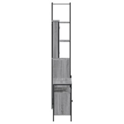 Berkfield 3 Piece Bathroom Furniture Set Grey Sonoma Engineered Wood - thumbnail 7