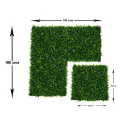 GreenBrokers Artificial Green Wall Hedge With Leaf Foliage And Purple Flowers (Pack Of 4) -Uv Stable Vertical Garden - thumbnail 3