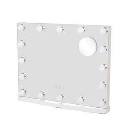Darphe White Hollywood Led Lighted Makeup Mirror With 10X Magnification And 3 Lighting Modes, 50Cm W X 10Cm D X 42Cm H - thumbnail 1