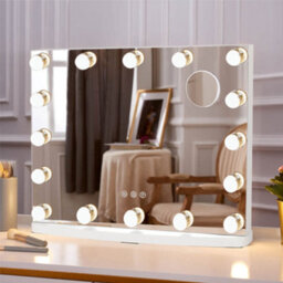 Darphe White Hollywood Led Lighted Makeup Mirror With 10X Magnification And 3 Lighting Modes, 50Cm W X 10Cm D X 42Cm H - thumbnail 3