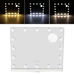Darphe White Hollywood Led Lighted Makeup Mirror With 10X Magnification And 3 Lighting Modes, 50Cm W X 10Cm D X 42Cm H - thumbnail 4
