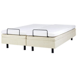 Beliani Adjustable Bed Without Headboard Fabric Castellan 160 X 200 Cm (Eu King Size) Beige - thumbnail 7