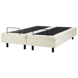 Beliani Adjustable Bed Without Headboard Fabric Castellan 160 X 200 Cm (Eu King Size) Beige - thumbnail 5