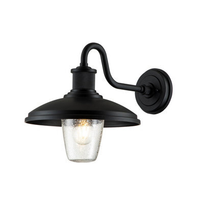 Luminosa Lighting Elstead Kichler Allenbury Outdoor Dome Wall Lamp Textured Black, Ip44