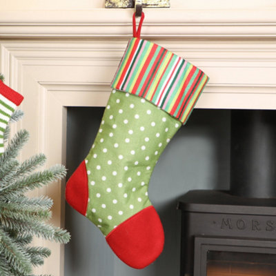 Dibor Set Of 2 Green Jingle Bell Luxury Velvet Xmas Christmas Gift Bag Christmas Stocking For Kids - image 1