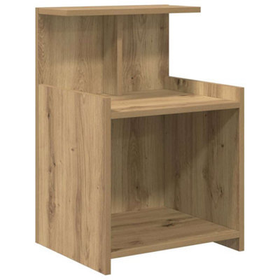 Berkfield Modern Bedside Cabinet - Artisan Oak - 40 X 35 X 60 Cm - Engineered Wood - image 1