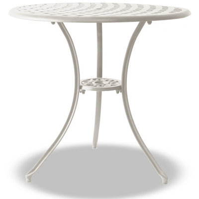 Centurion Supports Oshowa Garden And Patio White Cast Aluminium Bistro Table - image 1