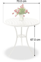 Centurion Supports Oshowa Garden And Patio White Cast Aluminium Bistro Table - thumbnail 4