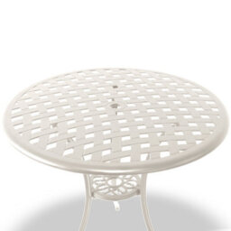 Centurion Supports Oshowa Garden And Patio White Cast Aluminium Bistro Table - thumbnail 2