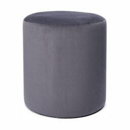 Adore Designs Victoria Plush Velvet Round Foot Stool Pouffe -  Grey - thumbnail 1