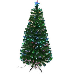 Wadan 6Ft Green Pre-Lit Multicolor Fibre Optic Artificial Christmas Tree - Xmas Tree With Solid Metal Stand - thumbnail 2