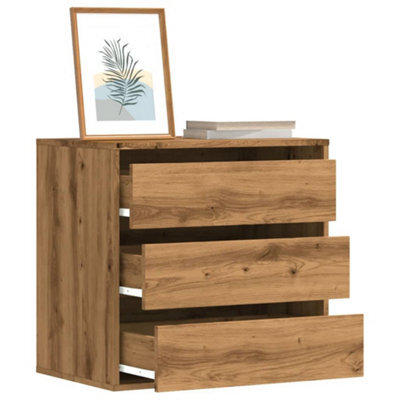 Berkfield Corner Chest Of Drawers Artisian Oak 60X41X58 Cm Engineered Wood - image 1
