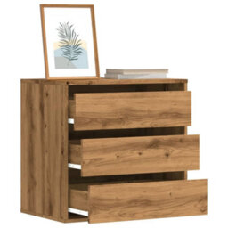 Berkfield Corner Chest Of Drawers Artisian Oak 60X41X58 Cm Engineered Wood - thumbnail 1