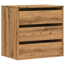 Berkfield Corner Chest Of Drawers Artisian Oak 60X41X58 Cm Engineered Wood - thumbnail 2