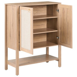 Beliani Shoe Storage Cabinet Beaulac Light Brown - thumbnail 4